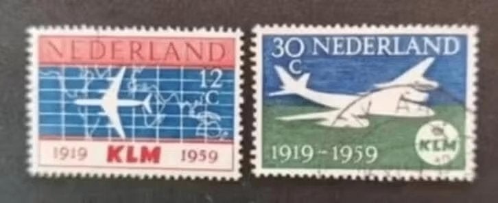 Nederland nvph 729 - 730, Verzenden, Na 1940, Gestempeld