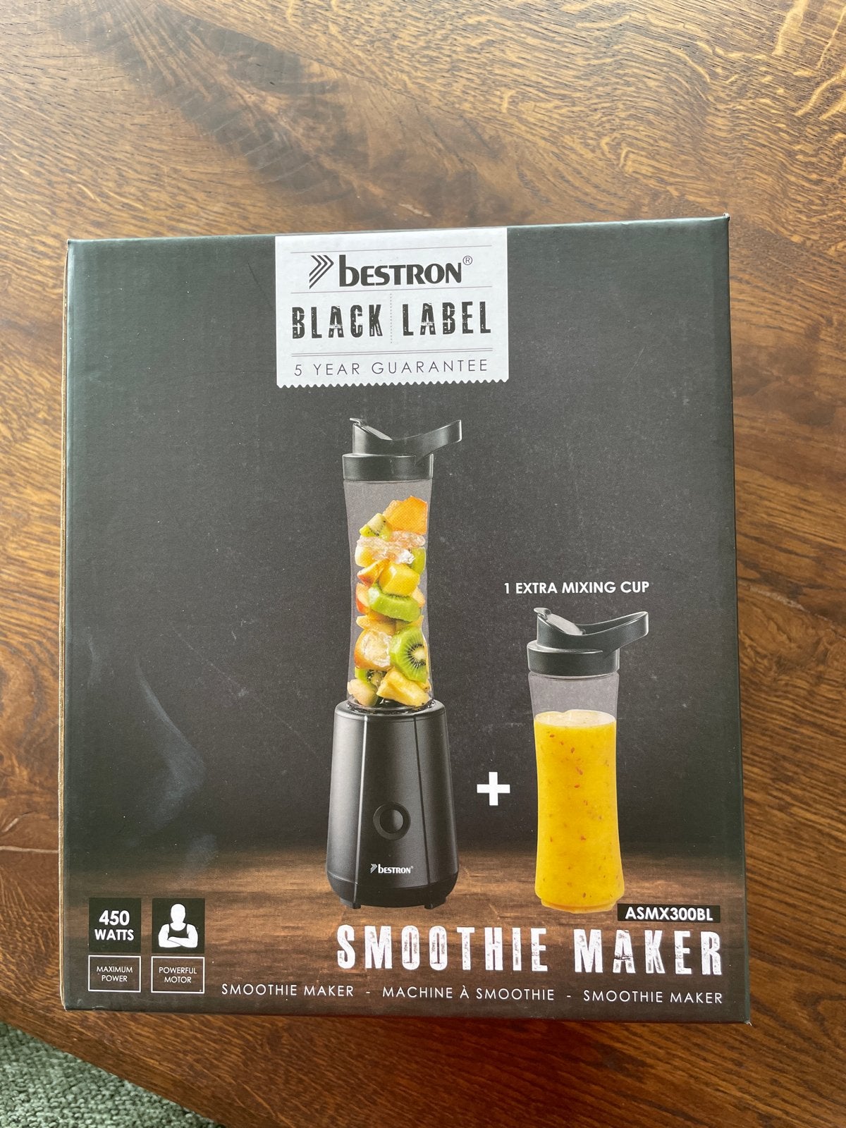 Bestron Black Label Smoothie Maker ASMX300BL - Nieuw, Ophalen of Verzenden, Nieuw, Blender to go