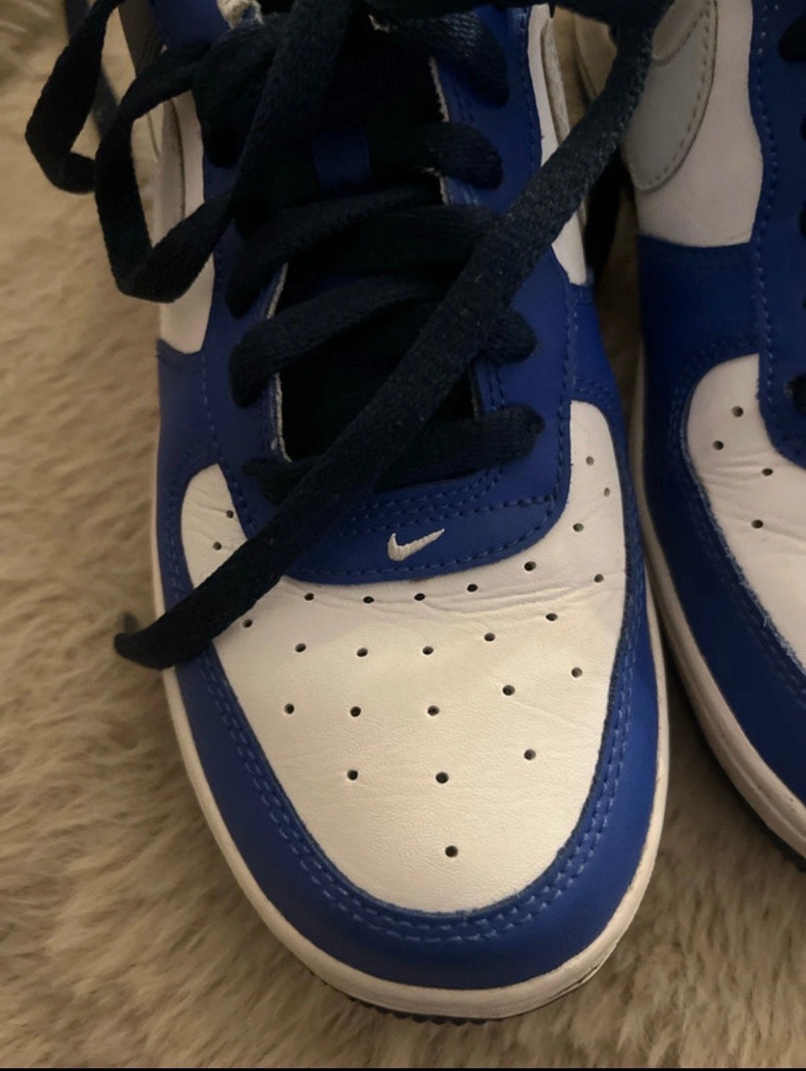 Maat 39 Nike Air Force 1 Low - Wit/Blauw Sneakers, Kleding | Dames, Schoenen, Verzenden, Gedragen, Wit, Sneakers of Gympen
