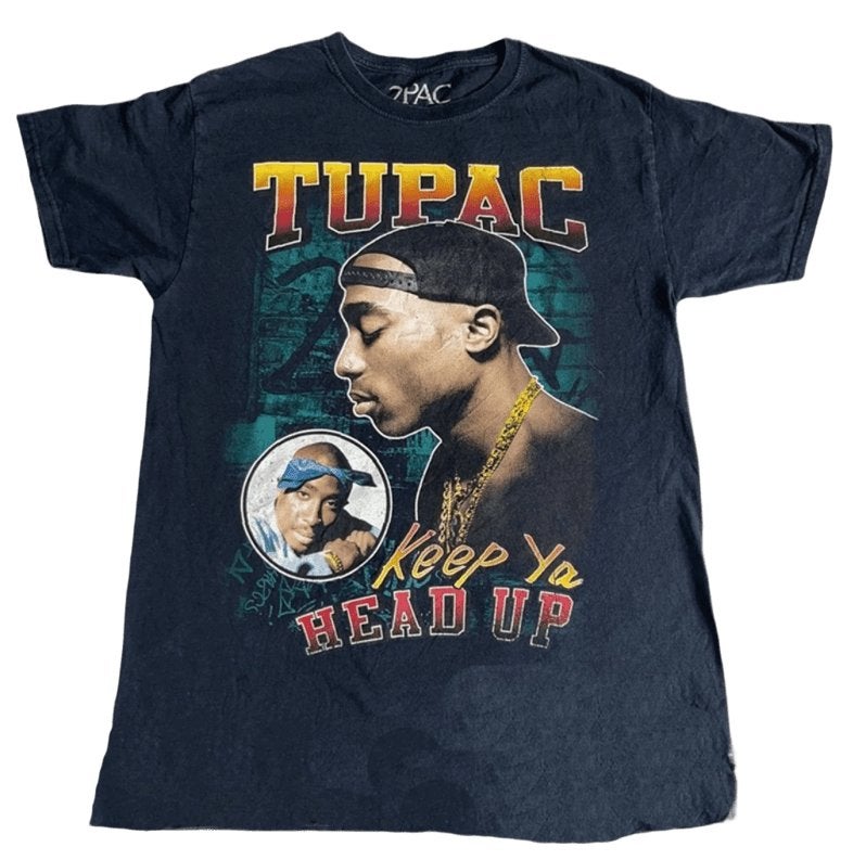 Vintage T-shirt Tupac Keep Ya Head Up T-133, Vintage, Vintage, Gedragen, Verzenden