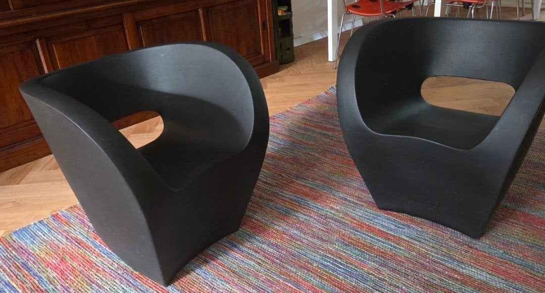 Moroso Little Albert fauteuils - Ron Arad design (2 stuks), Ophalen, Kunststof, Gebruikt, Minder dan 75 cm