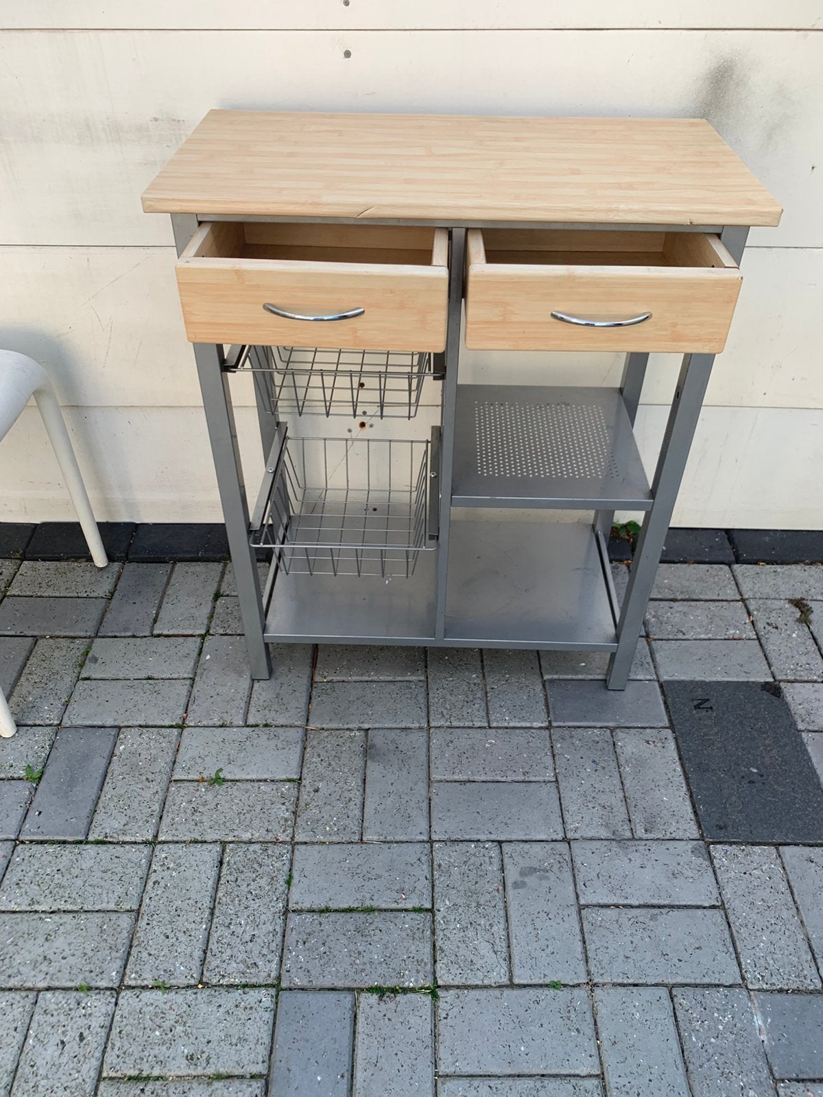 Keukentafeltje, Ophalen of Verzenden, Zo goed als nieuw, 25 tot 50 cm, Rond