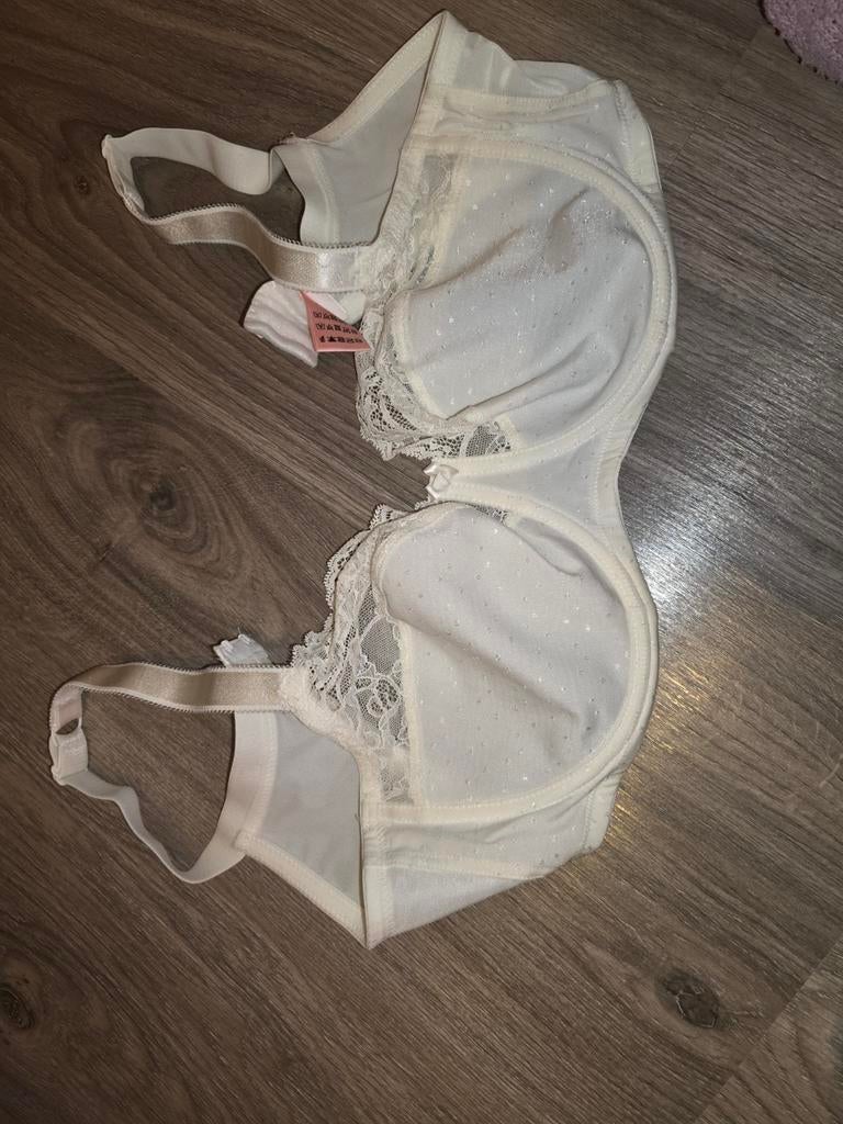 Hunkemöller BH - Wit met kant en glitter, Hunkemöller, Ophalen of Verzenden, Wit, BH