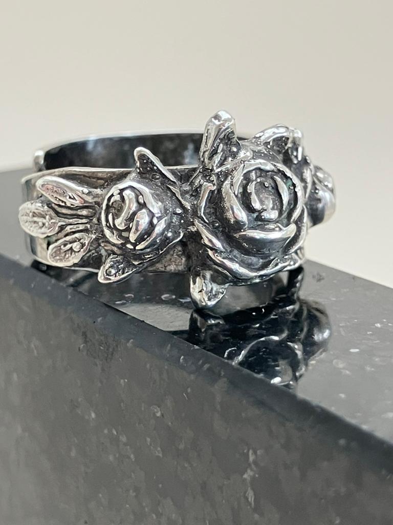 Zilveren Finse design ring, Ophalen of Verzenden, Zo goed als nieuw, 17 tot 18, Dame