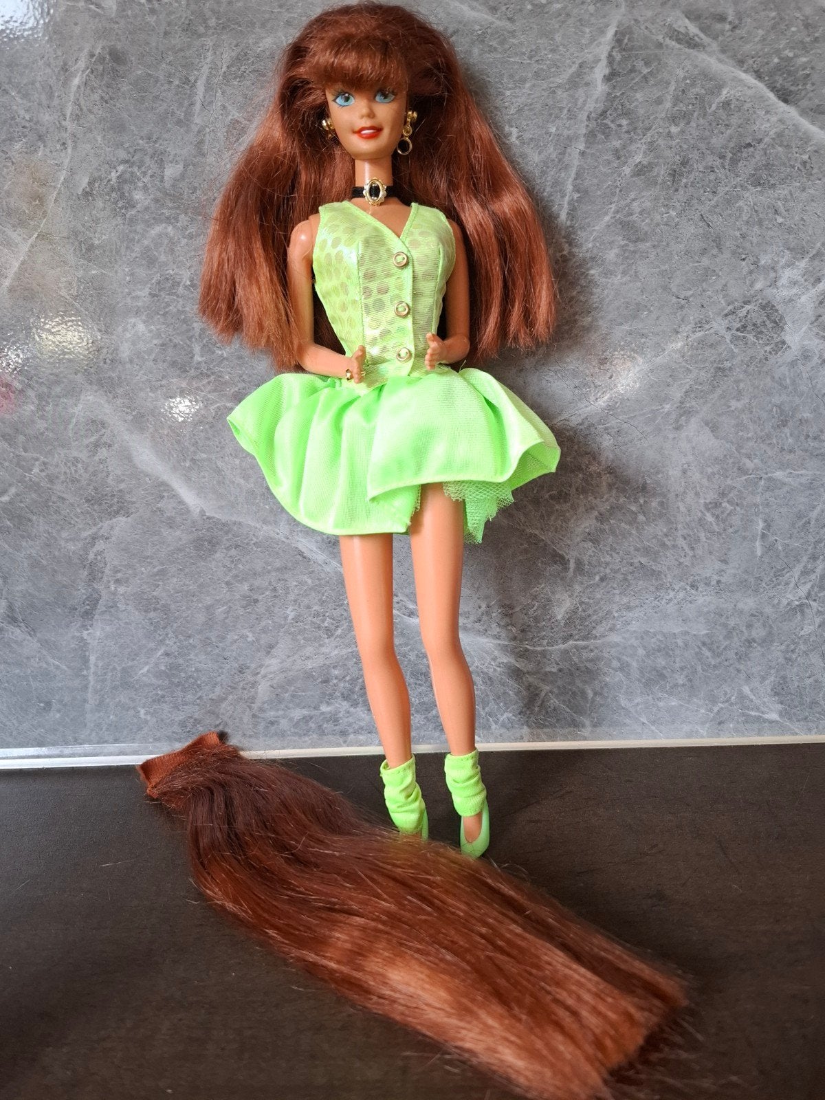 Vintage Mattel Barbie Cut and Style Redhead (1994), Verzamelen, Ophalen of Verzenden, Gebruikt, Pop