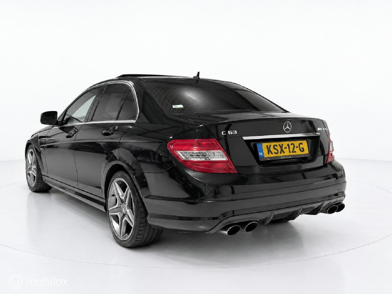 Mercedes C-klasse AMG 63 97.338KM Dealeronderhouden., Auto's, Dealer onderhouden, Achterwielaandrijving, Zwart, Leder