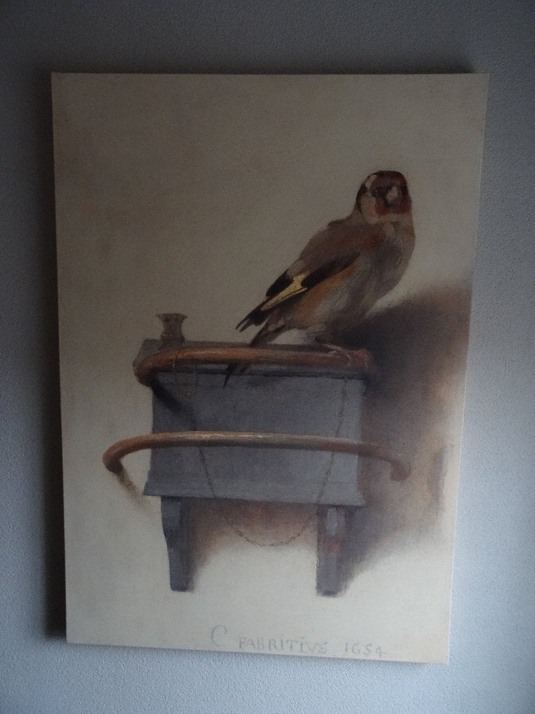 Canvas schilderij "Het Puttertje" zgan, Ophalen, Zo goed als nieuw, Schilderij, 75 cm of meer
