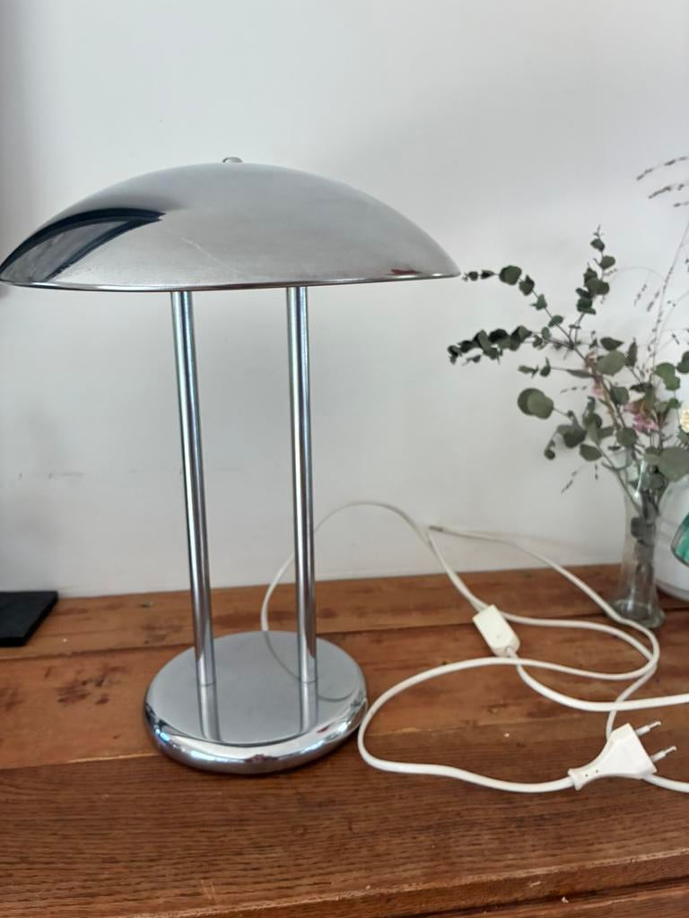 Vintage paddenstoellamp ikea space age, Ophalen of Verzenden, Zo goed als nieuw, Metaal, Minder dan 50 cm