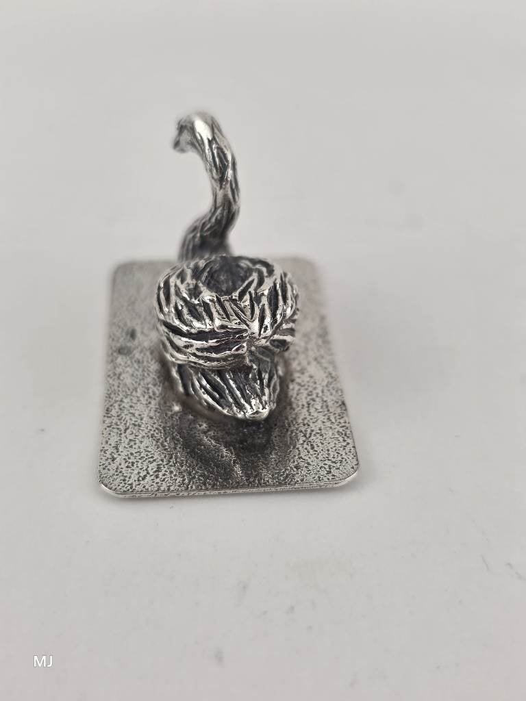 Zilveren miniatuur Zwaan                                Z216, Antiek en Kunst, Antiek | Goud en Zilver, Ophalen of Verzenden, Zilver