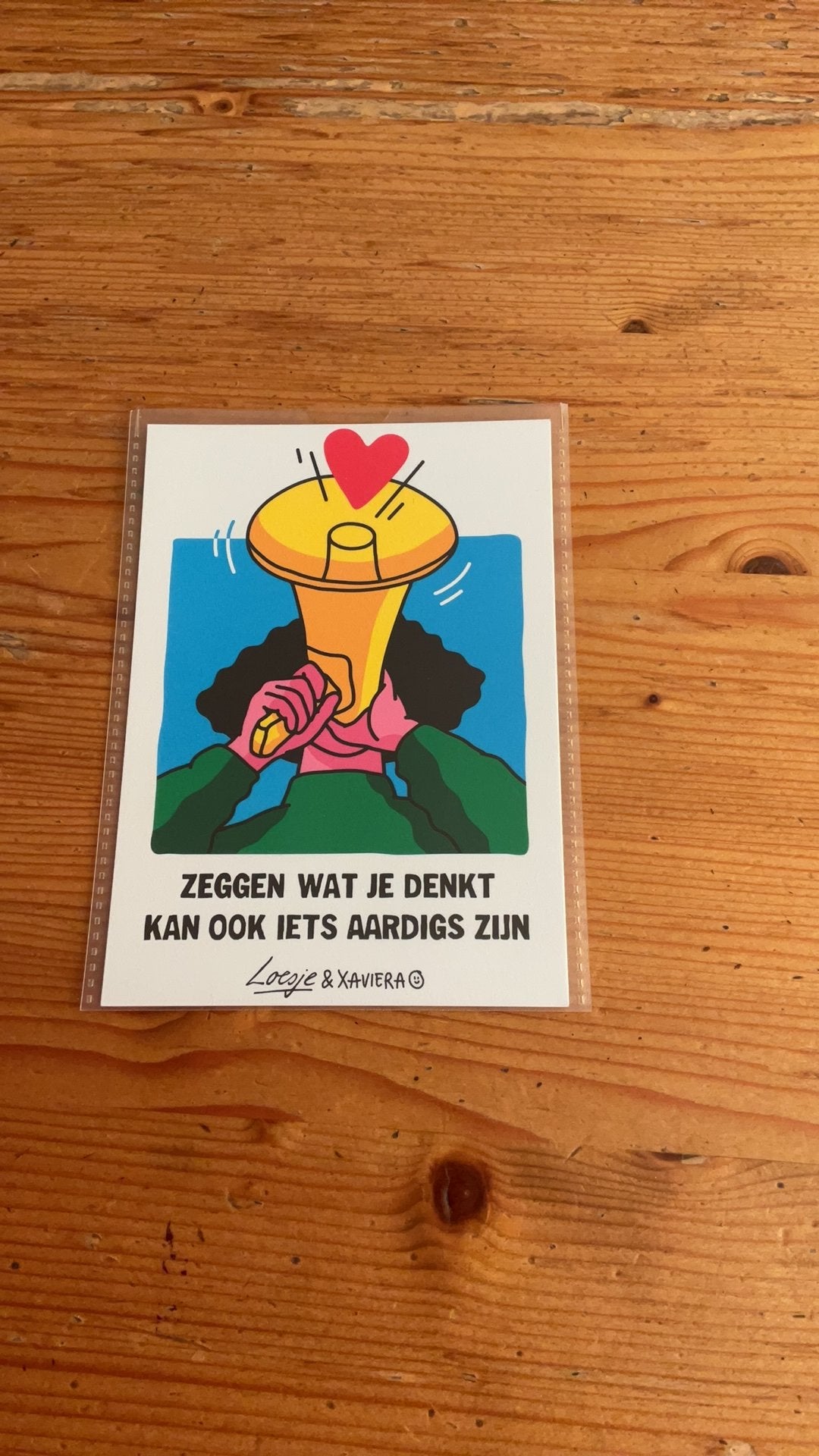 Postkaart - Loesje & Xaviera, Verzamelen, Ophalen of Verzenden, 1980 tot heden, Ongelopen, Cultuur en Media