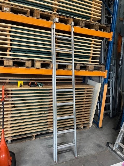 ladder te koop, Doe-het-zelf en Verbouw, Ladders en Trappen, Ophalen, Gebruikt, 4 meter of meer
