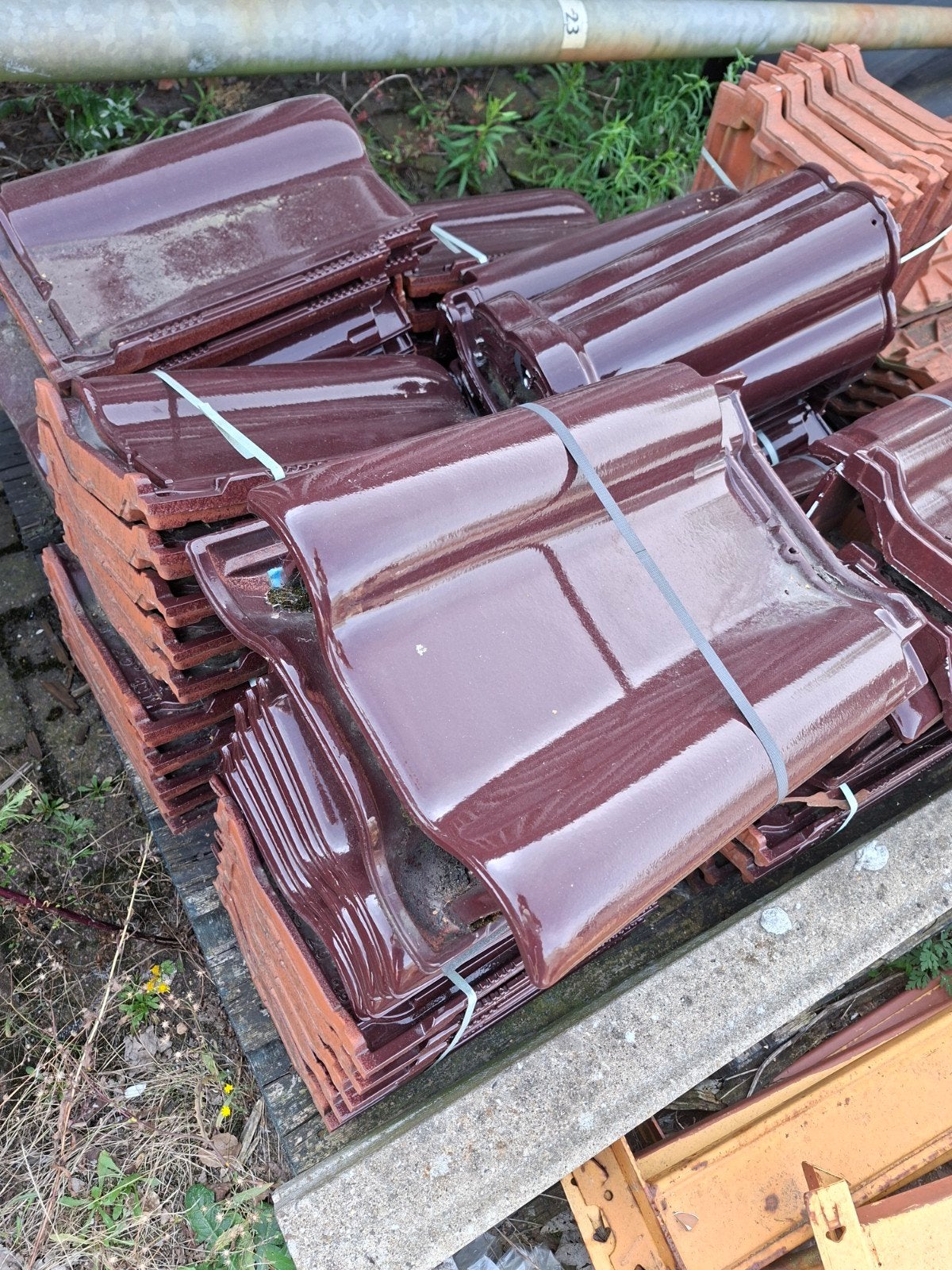 Geglazuurde dakpannen - Flanders Plus, Ophalen, Steen of Klei, Nieuw, 5 tot 10 m²