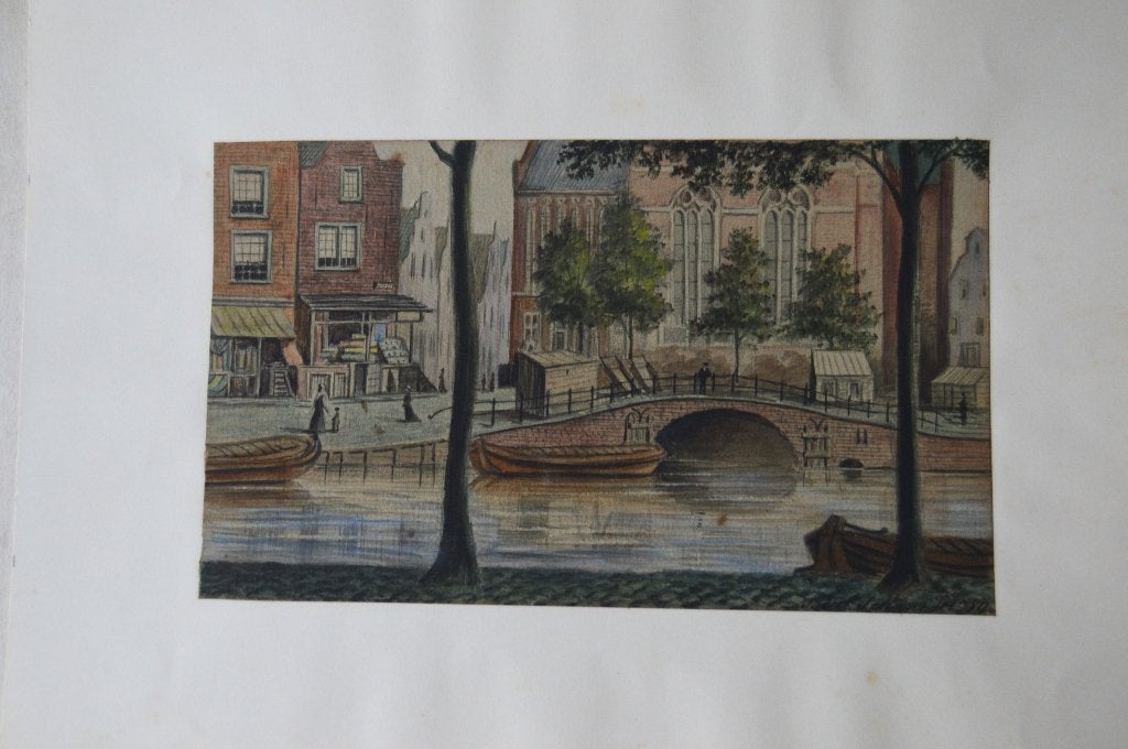 Schilderij uit 1880. Door; S. van der Schans., Antiek en Kunst, Kunst | Schilderijen | Klassiek, Ophalen of Verzenden