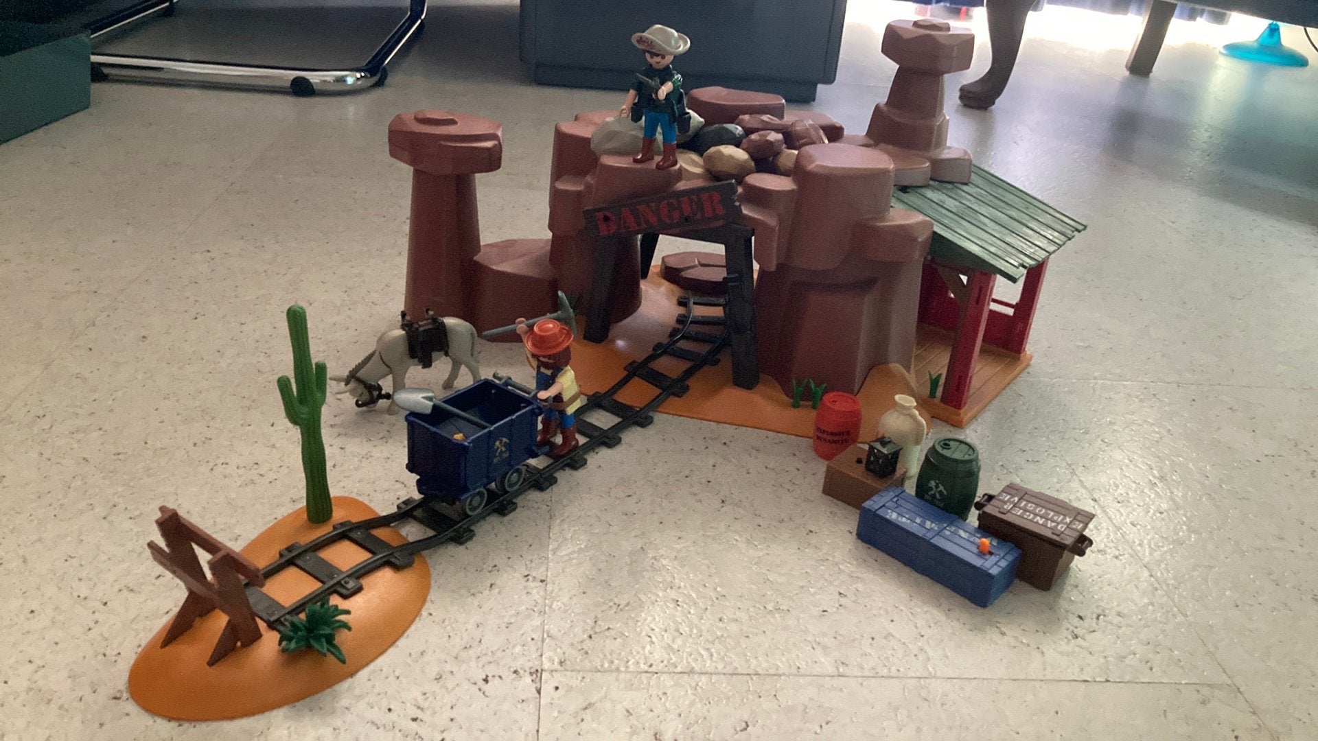 Playmobil western goldmine, Ophalen, Gebouw, Complete set, Zo goed als nieuw