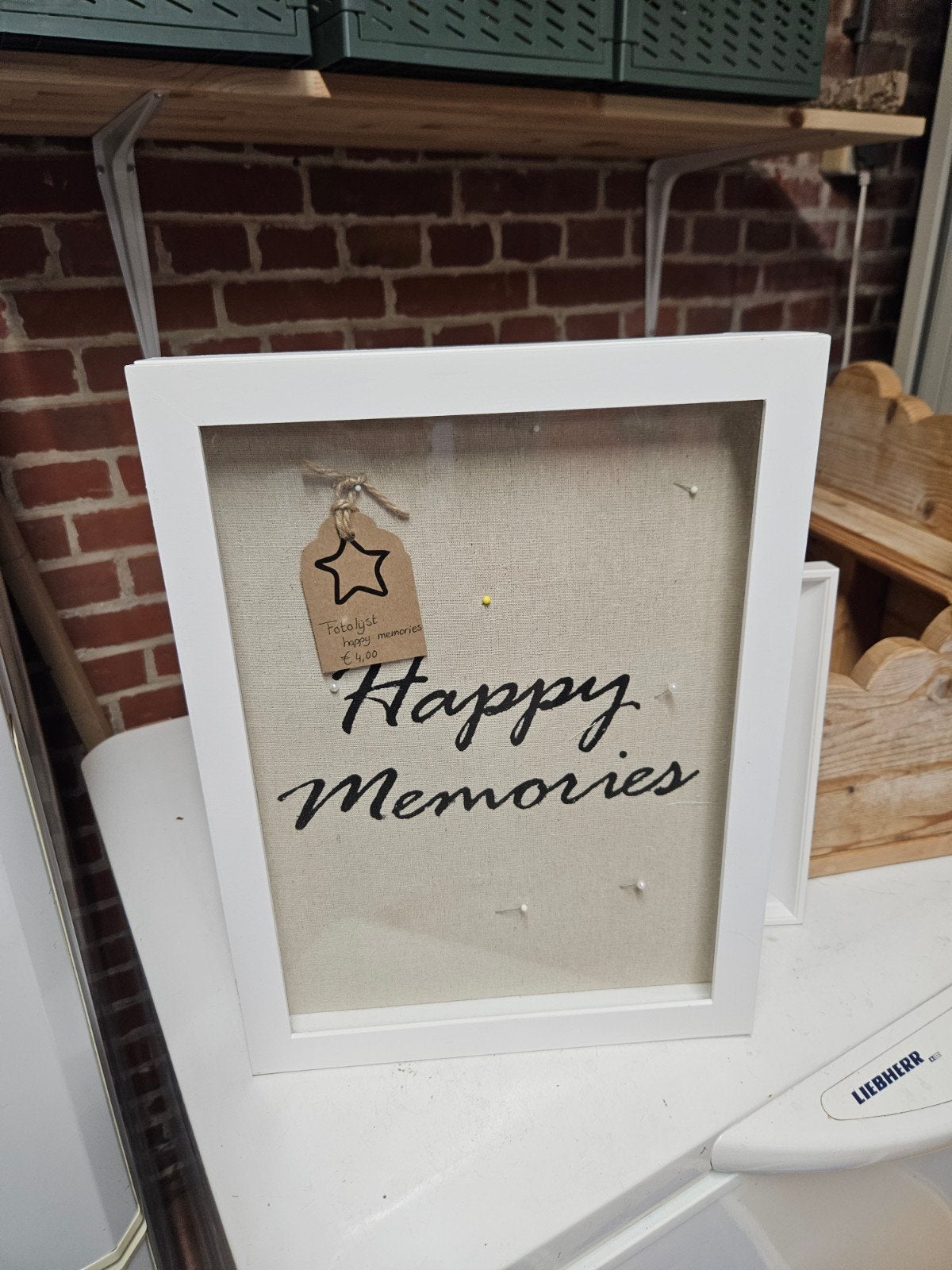 Witte fotolijst 'Happy Memories' met diepte, Ophalen of Verzenden, Fotolijst, Wit, Hout