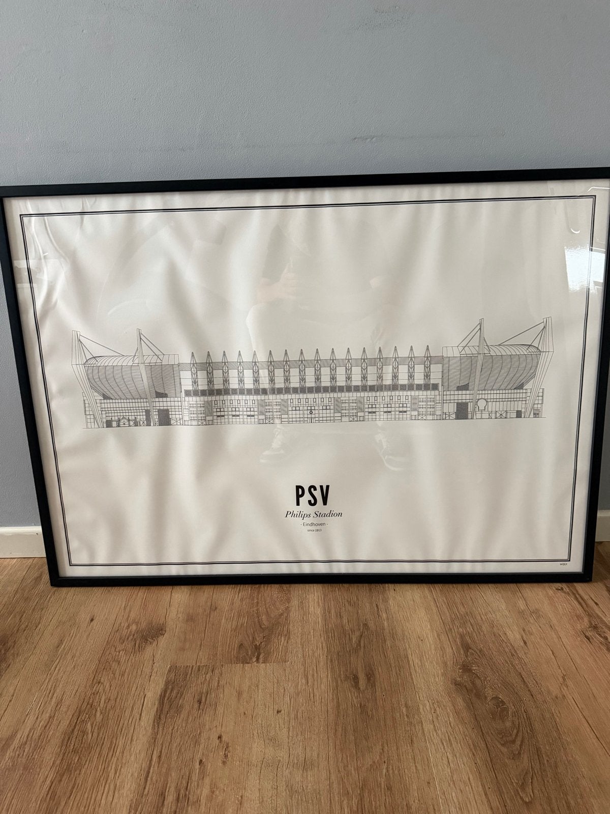 Wijck PSV Philips Stadion Schilderij - Ingelijst, Ophalen of Verzenden, Zo goed als nieuw