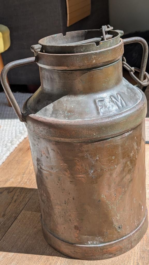 Antieke koperen melkbus - Decoratief object, Ophalen