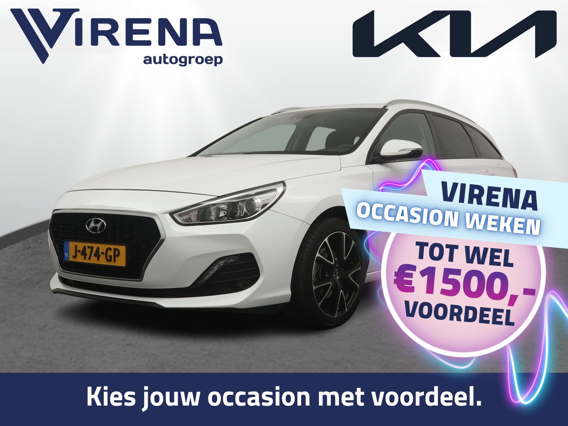 Hyundai i30 Wagon 1.0 T-GDI Comfort Lendensteunverstelling -, Voorwielaandrijving, 12 maanden, Stof, Gebruikt