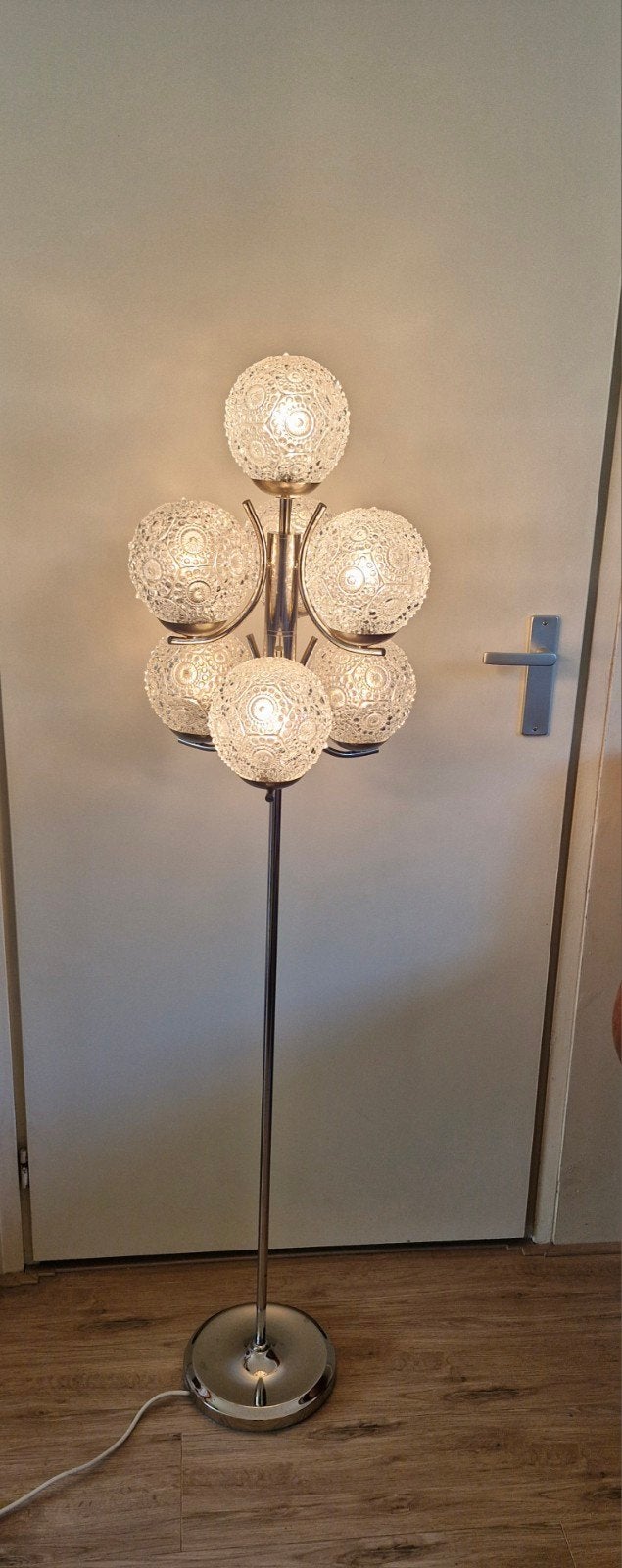Gave iconische spoetnik vintage vloerlamp uit de jaren 60, Ophalen of Verzenden