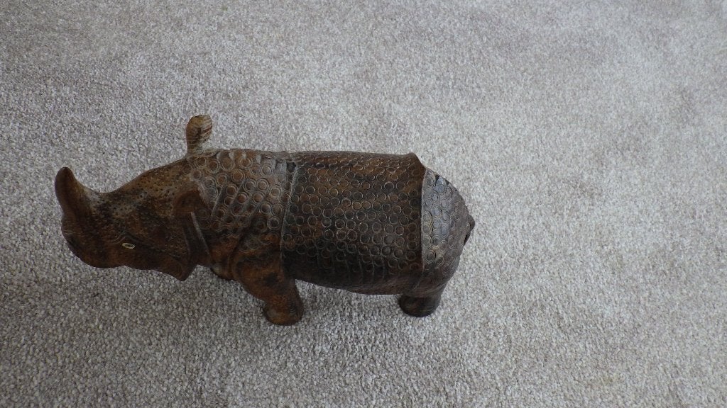 mooie neushoorn van hout, Ophalen of Verzenden, Huis en Inrichting