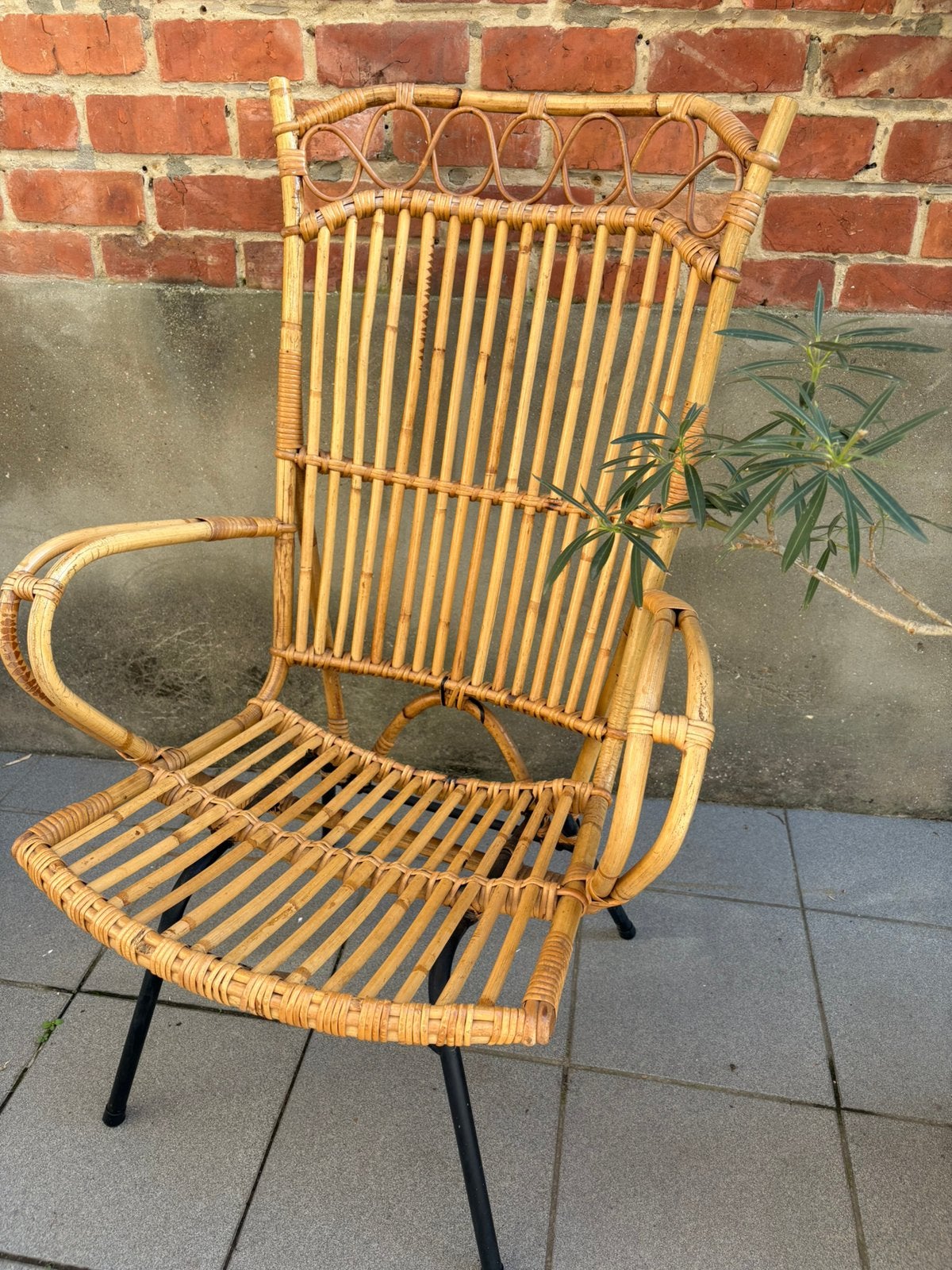 Vintage Rohé Noordwolde bamboe chair, Ophalen