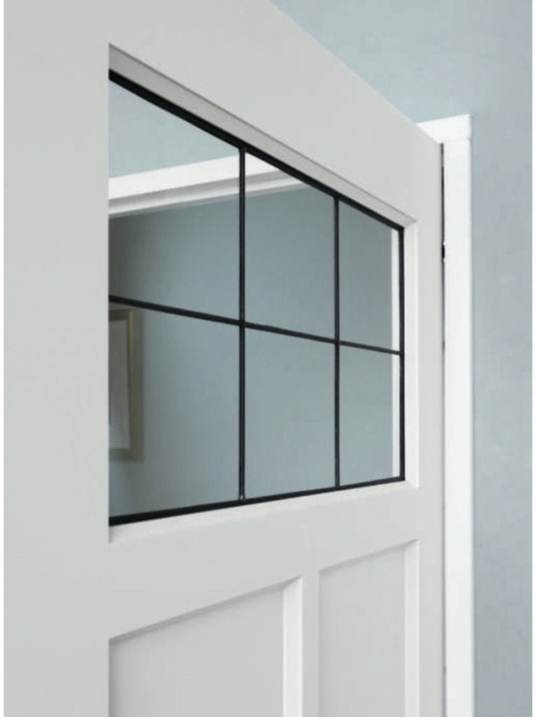 Paneeldeur met klein glas stomp | Glas mee te bestellen, Niet ingevuld, 80 tot 100 cm, Binnendeur, Niet ingevuld