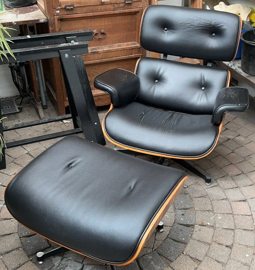 Charles Eames lounge chair en ottoman, Ophalen, Gebruikt