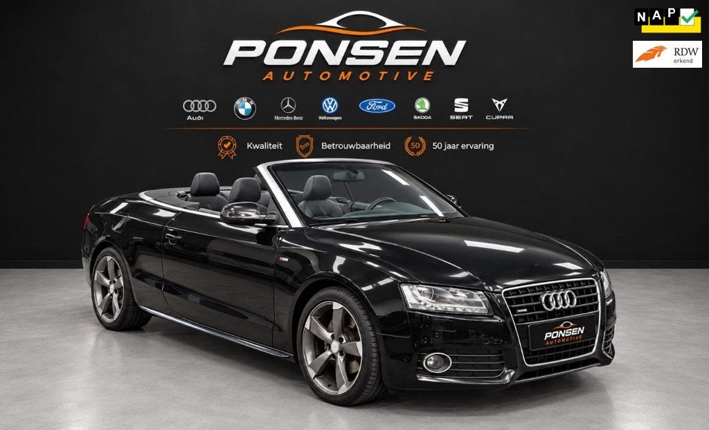 Audi A5 Cabriolet 3.0 TDI quattro Pro Line automaat, Auto's, Automaat, Euro 5, 15 km/l, Gebruikt