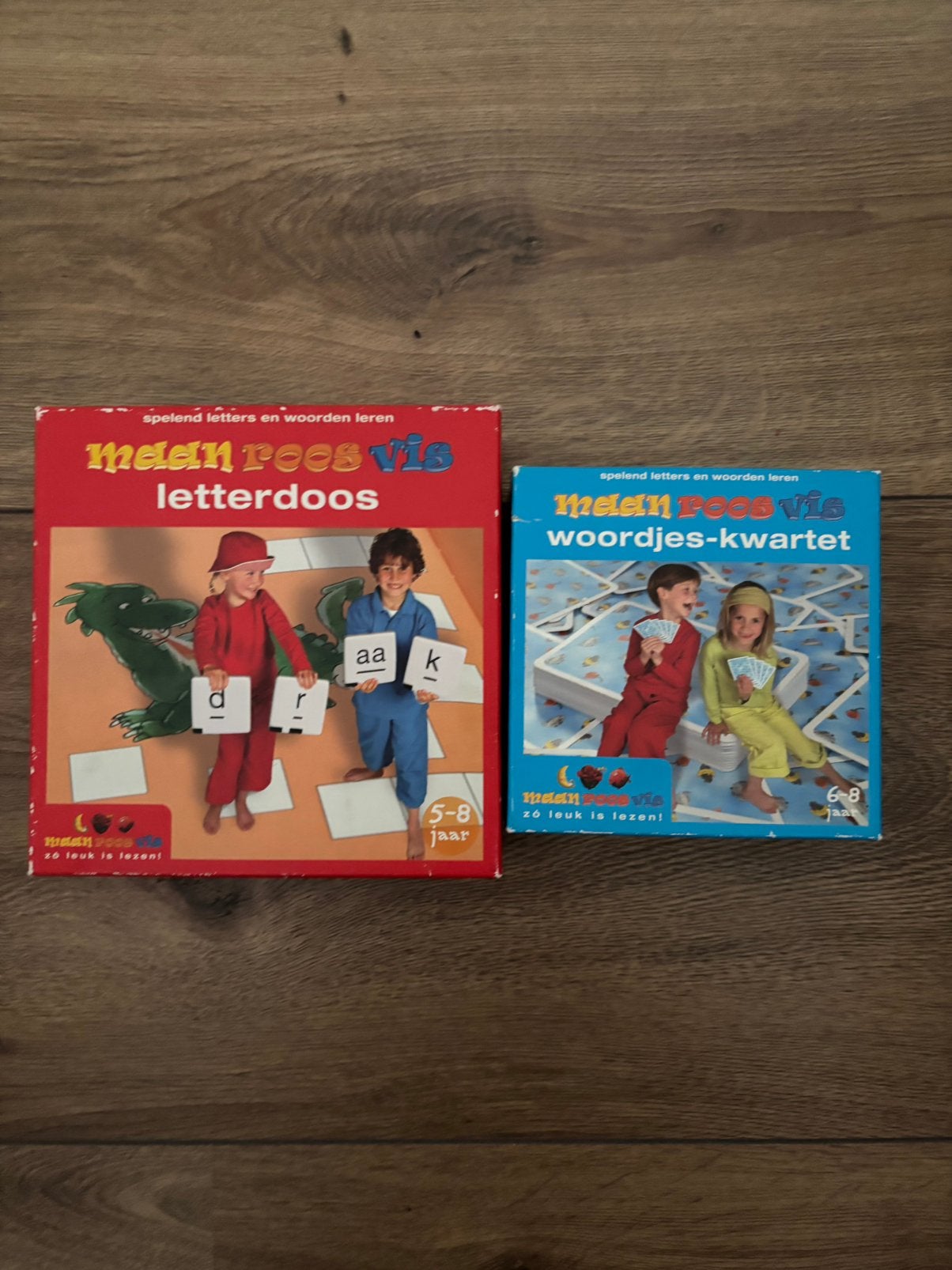 Maan roos vis letterspelletjes, Ophalen of Verzenden, Gebruikt, Taal en Lezen