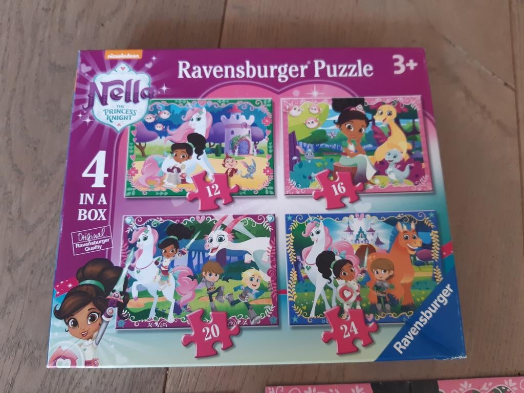 Ravensburger 4 in 1 puzzel prinses Nella, Ophalen of Verzenden, 10 tot 50 stukjes, 2 tot 4 jaar