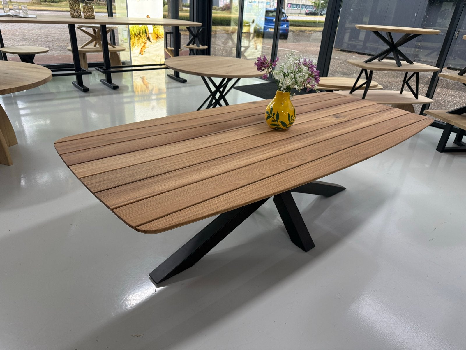 Guyana-Teak Deens ovaal | 260x120cm | showroom opruiming, Ophalen, Nieuw, 50 tot 100 cm, 150 tot 200 cm