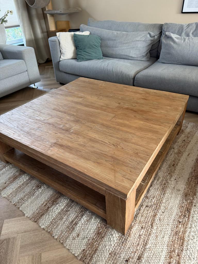 Goossens Salontafel, 100 tot 150 cm, Vierkant, Zo goed als nieuw, Minder dan 50 cm