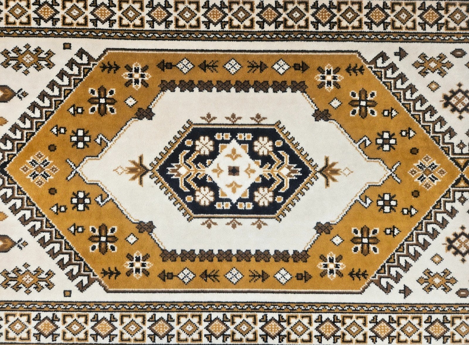 Vintage oosters wol Royal Kazak tapijt loper gold 80x250cm, Minder dan 50 cm, 200 cm of meer, Www.hypepopup.nl, Ophalen of Verzenden