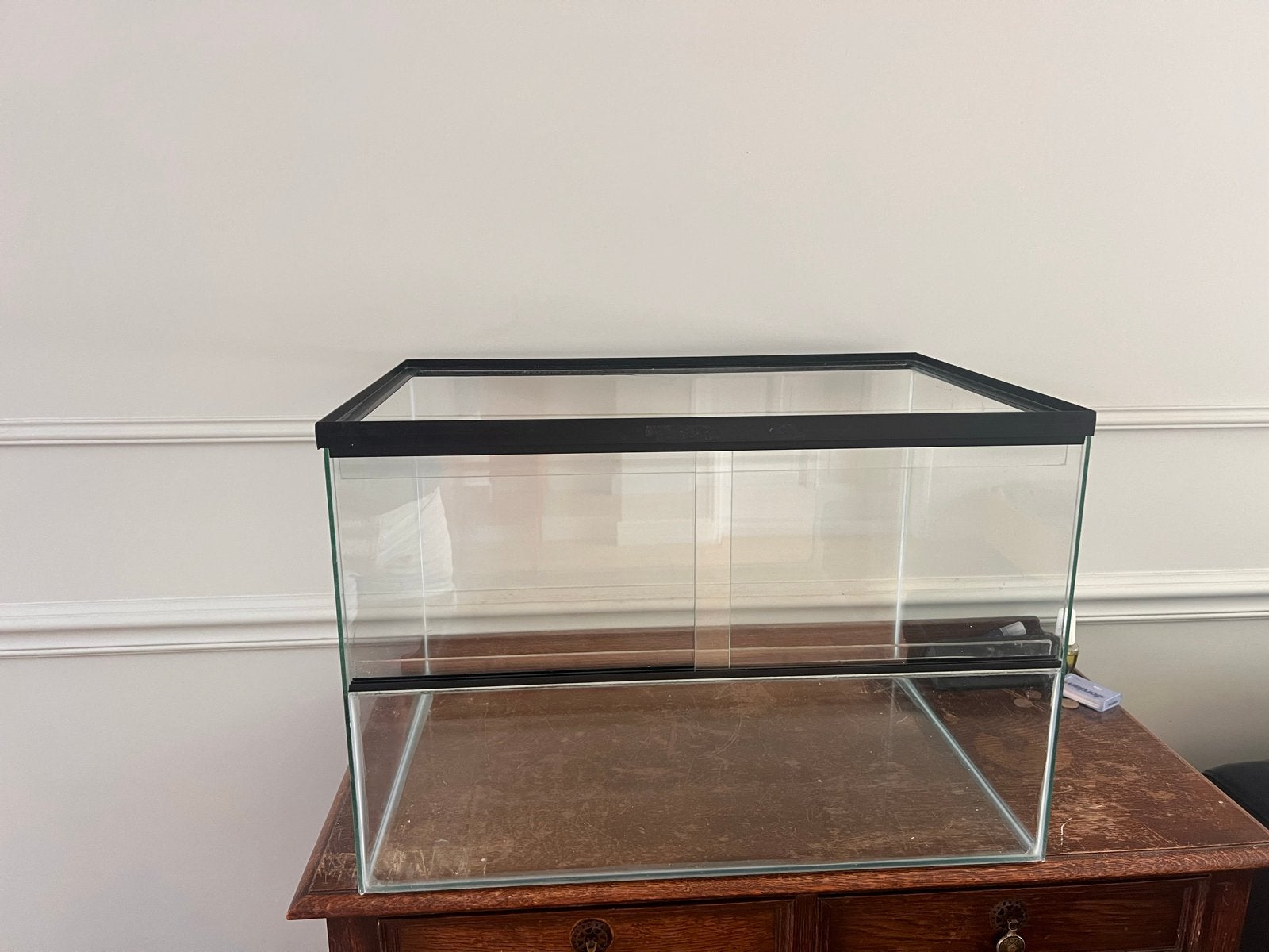 Glazen hamsterkooi met inrichting en toebehoren, Kooi, Minder dan 75 cm, Zo goed als nieuw, Hamster