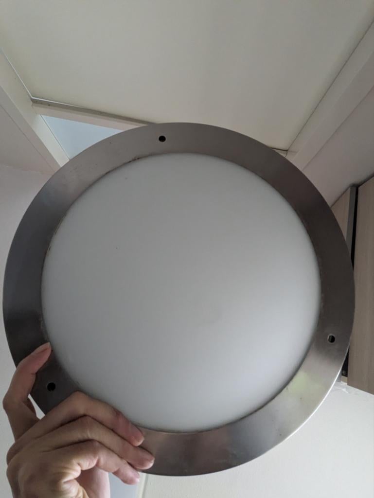 Vochtbestendig Plafondlamp Plafonniere Badkamer/WC inclusief, Ophalen of Verzenden, Zo goed als nieuw, Glas