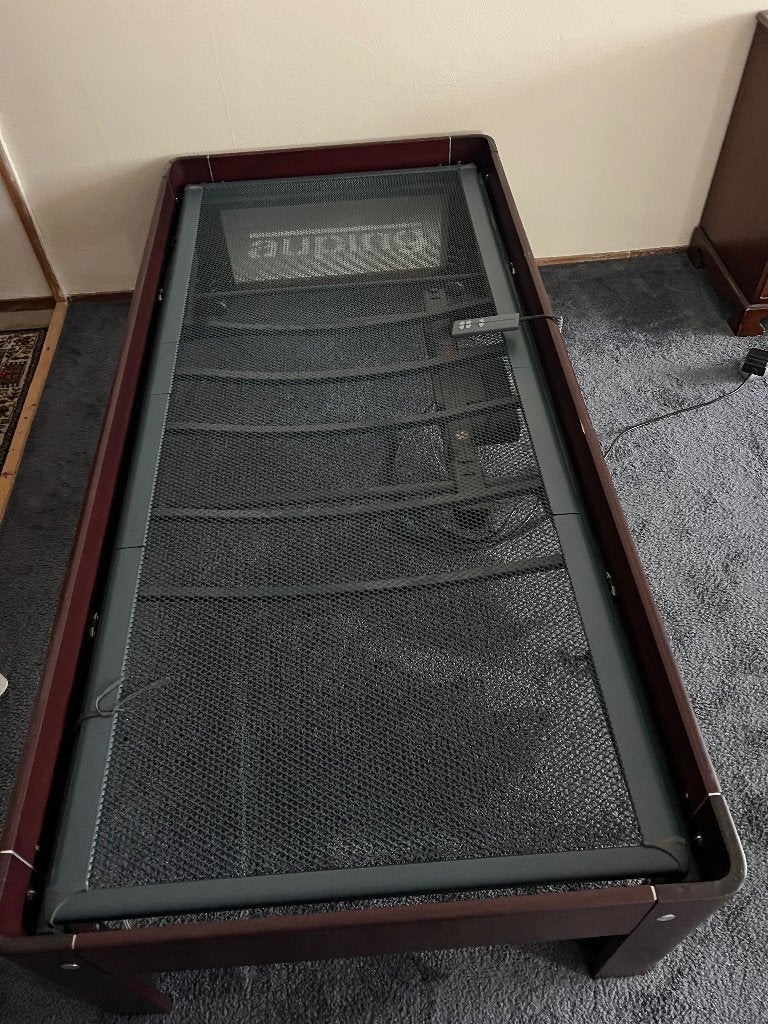 Auping bed, Ophalen, 90 cm, Eenpersoons, Bruin