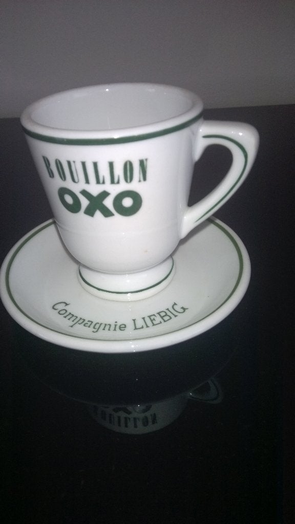 Vintage : OXO tas met bordje Liebig Compagnie - gemerkt, Ophalen of Verzenden