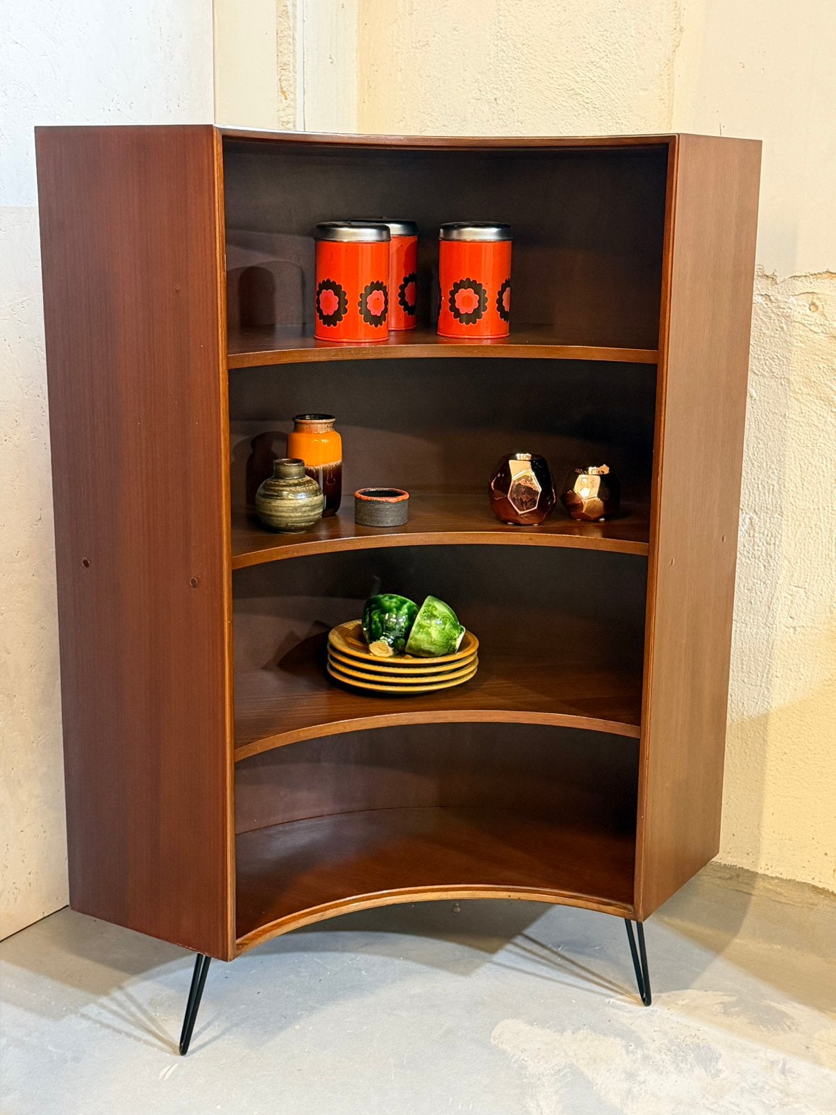 Vintage Formule wandkast | boekenkast | hoekkast, Met plank(en), 100 tot 150 cm, Teakhout, 25 tot 50 cm