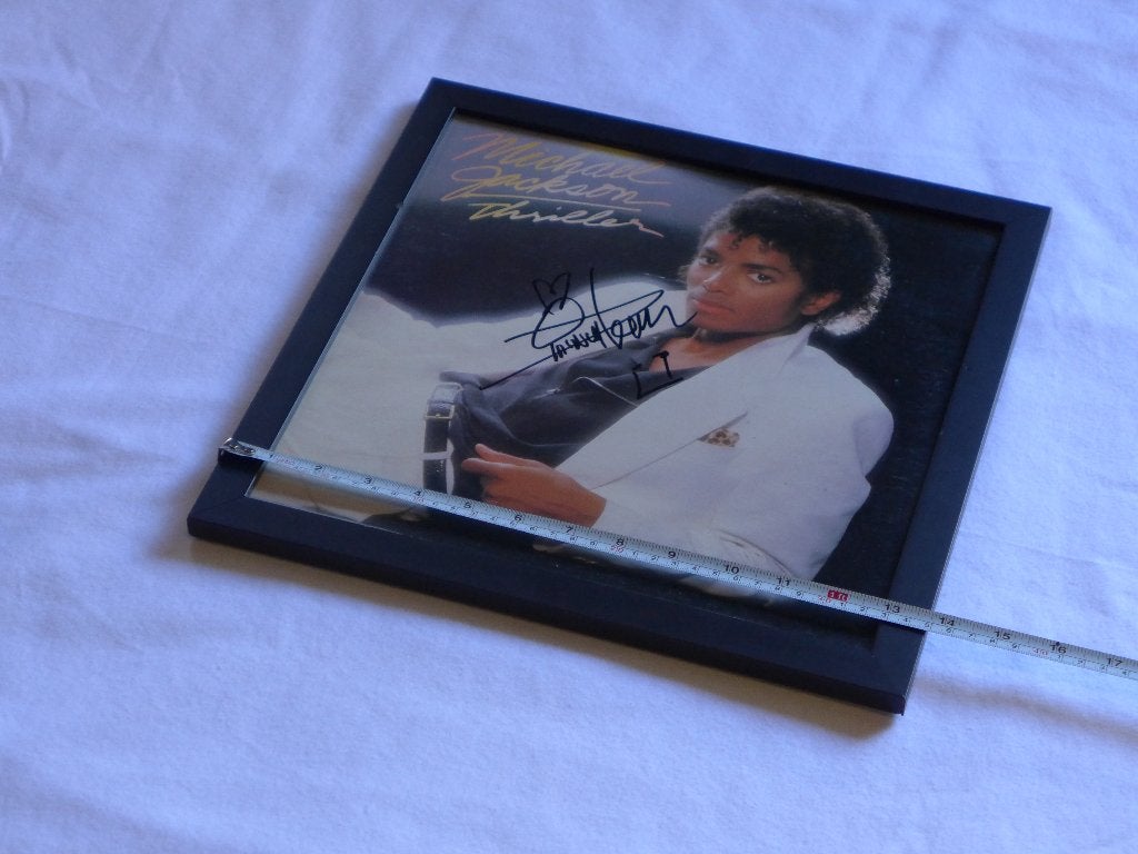 Michael Jackson Thriller Signed Quincy Jones JSA Authentic, Ophalen, LP, Gebruikt, Fotohoes