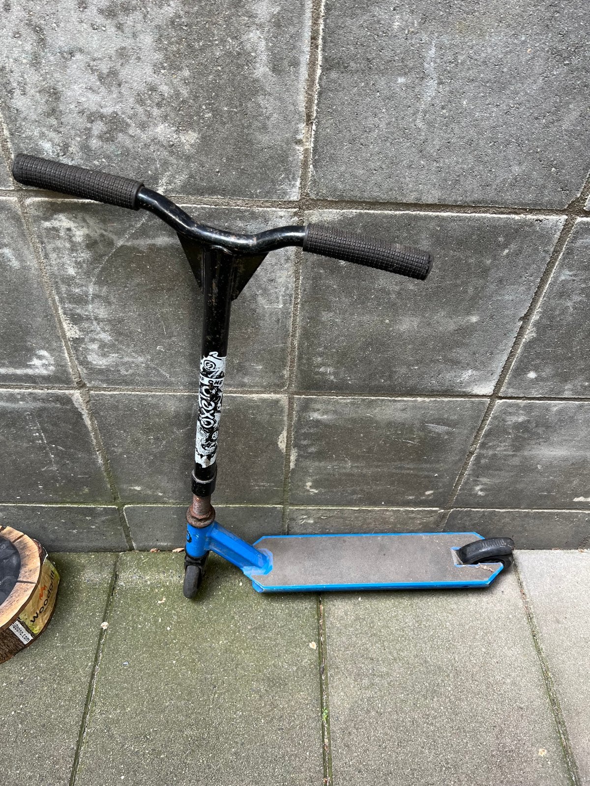 Stuntstep blauw/zwart - Gebruikt, Fietsen en Brommers, Steps, Gebruikt, Gewone step, Ophalen of Verzenden