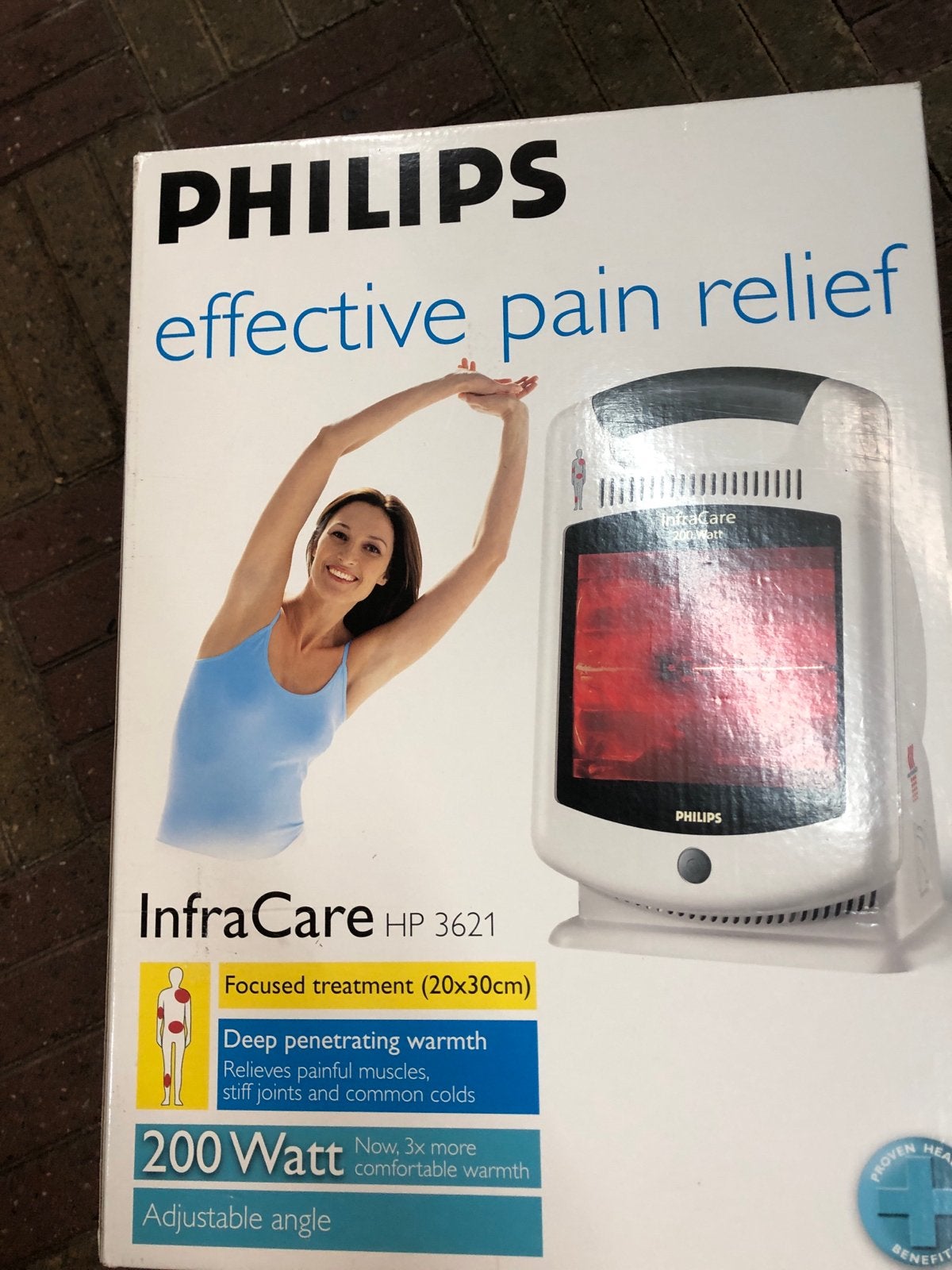 Philips InfraCare HP 3621 Infraroodlamp voor pijnverlichting, Ophalen of Verzenden, Nieuw, Overige typen