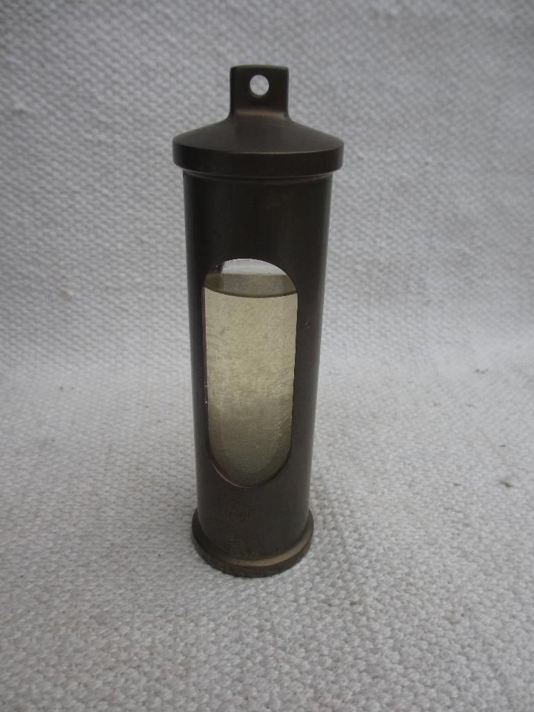 Vintage Deens messing stormglas + 1x glazen model, Ophalen of Verzenden, Gebruikt, Weerstation