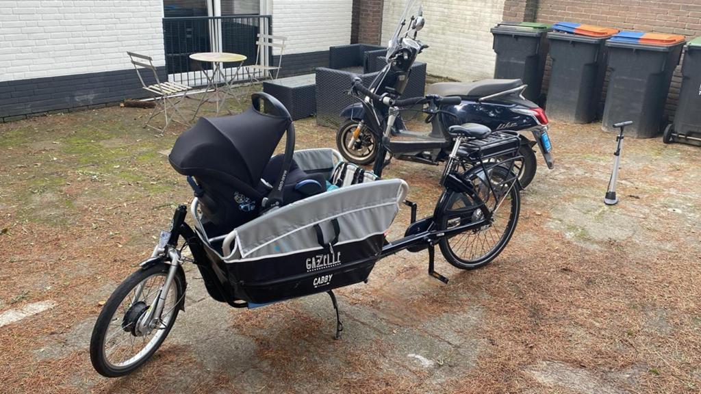 Elektrische Gazelle Cabby bakfiets, 47 tot 51 cm, Ophalen, Gebruikt, Gazelle