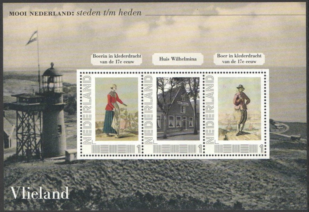 Mooi Nederland Steden t/m Heden: Vlieland 4, Ophalen of Verzenden, Na 1940, Postfris