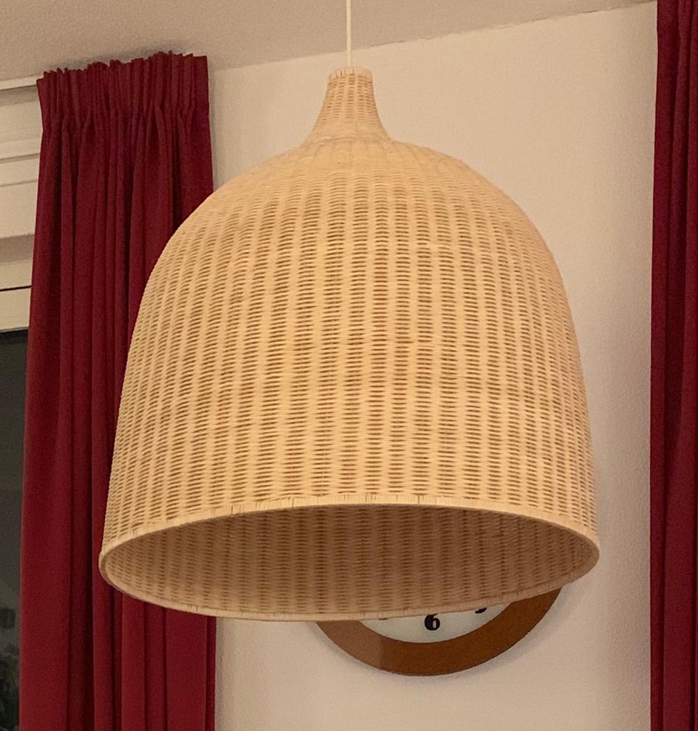 IKEA Leran Rotan Hanglamp 50cm, Ophalen, Gebruikt, Overige materialen, 50 tot 75 cm