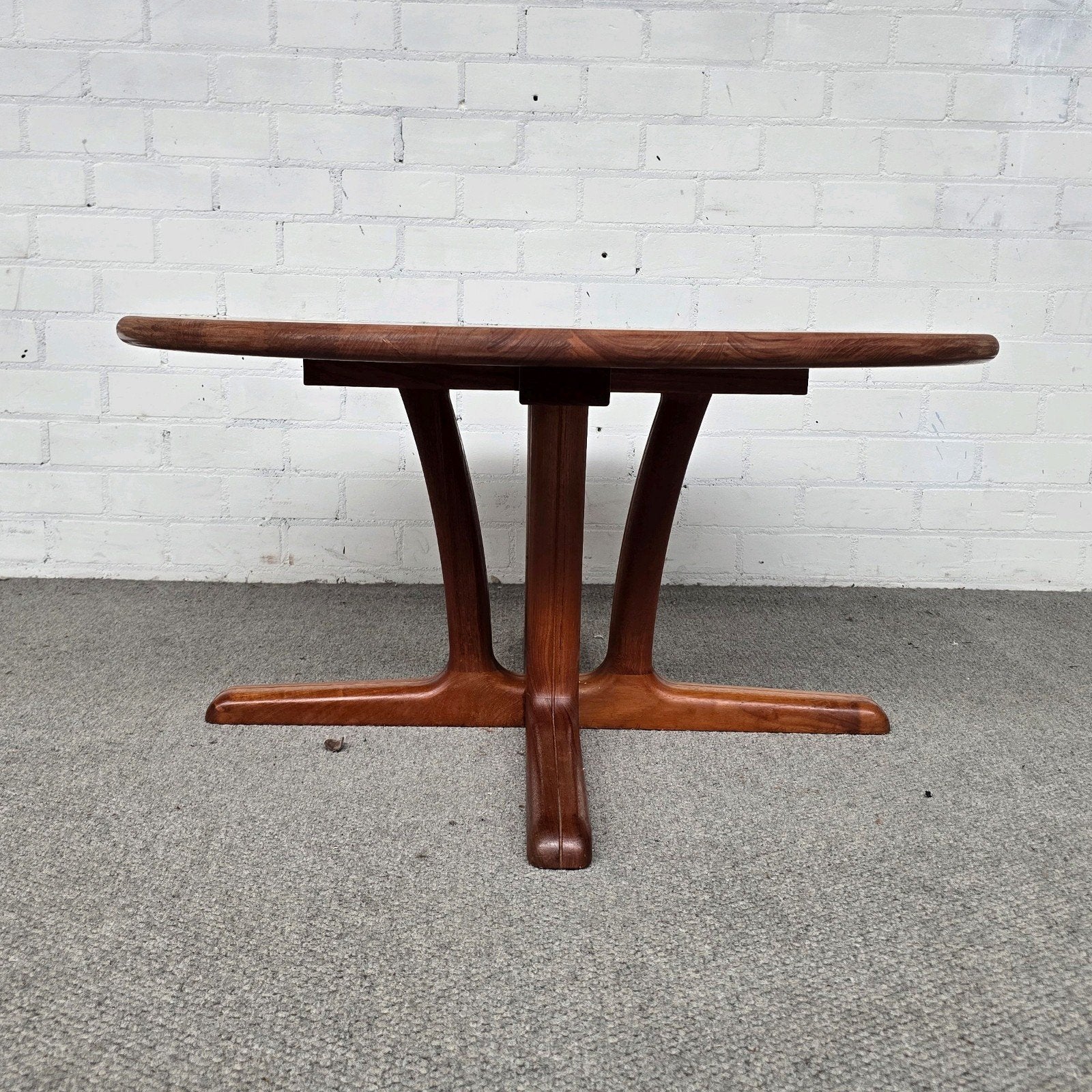 Dyrlund salontafel,  teak mid century, Rond, Ophalen of Verzenden, Minder dan 50 cm, 100 tot 150 cm