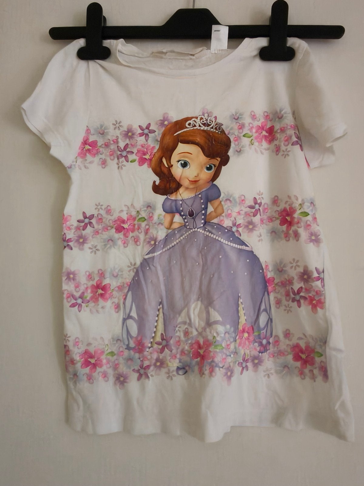 H&M Sofia het Prinsesje T-shirt - Maat 122/128, Gebruikt, Meisje, H&M, Ophalen of Verzenden