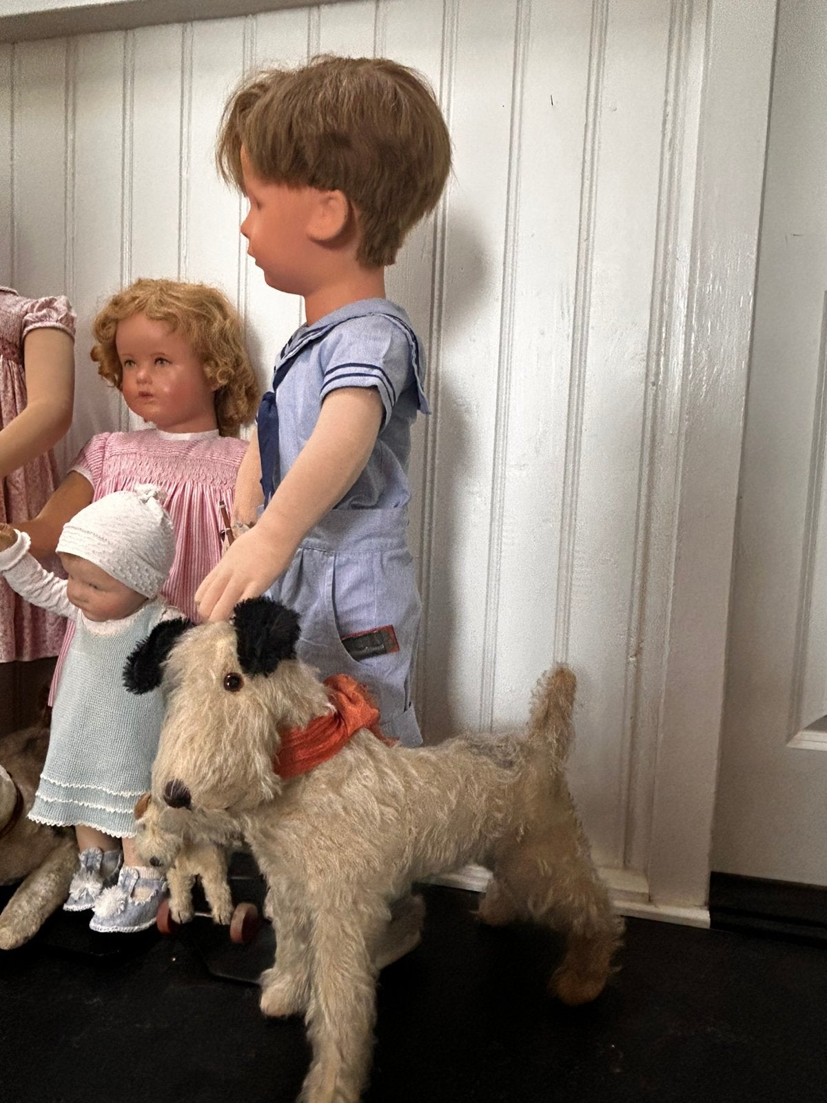 Grote Fox terrier speelgoed hond, Steiff???, Ophalen of Verzenden