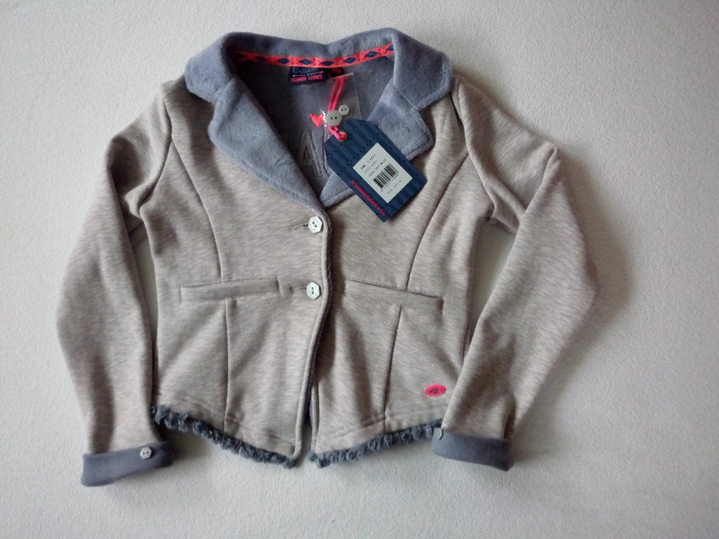 Nieuw Stoer jogg jasje vest Quapi 110 /116 met bont, Ophalen of Verzenden, Nieuw, Meisje, Trui of Vest