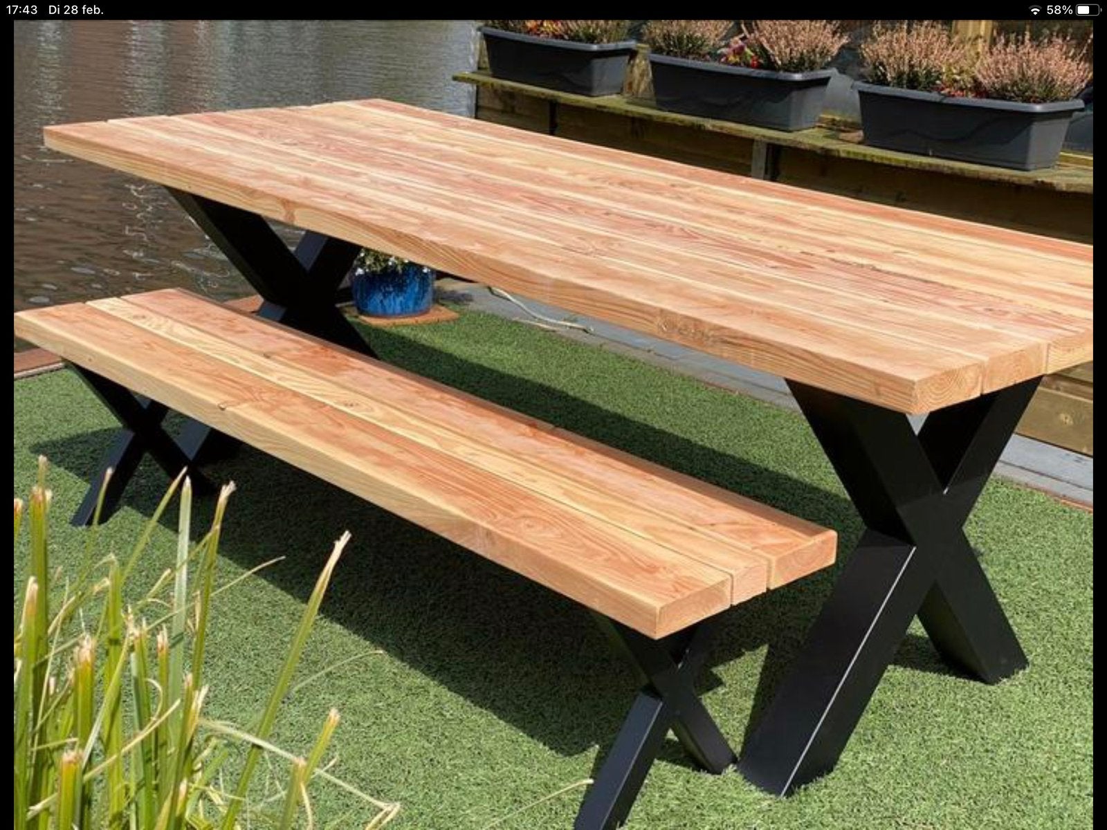✴️ DOUGLAS ROBUUSTE BUDGET TUINTAFEl va €375,- +STALEN POTEN, Ophalen, Nieuw, Rechthoekig, Hout